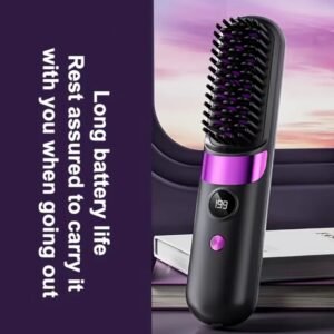 Wireless Bangs Comb, Straight And Curly Hair Dual Use, Fast Heating, Suitable for All Hair Types