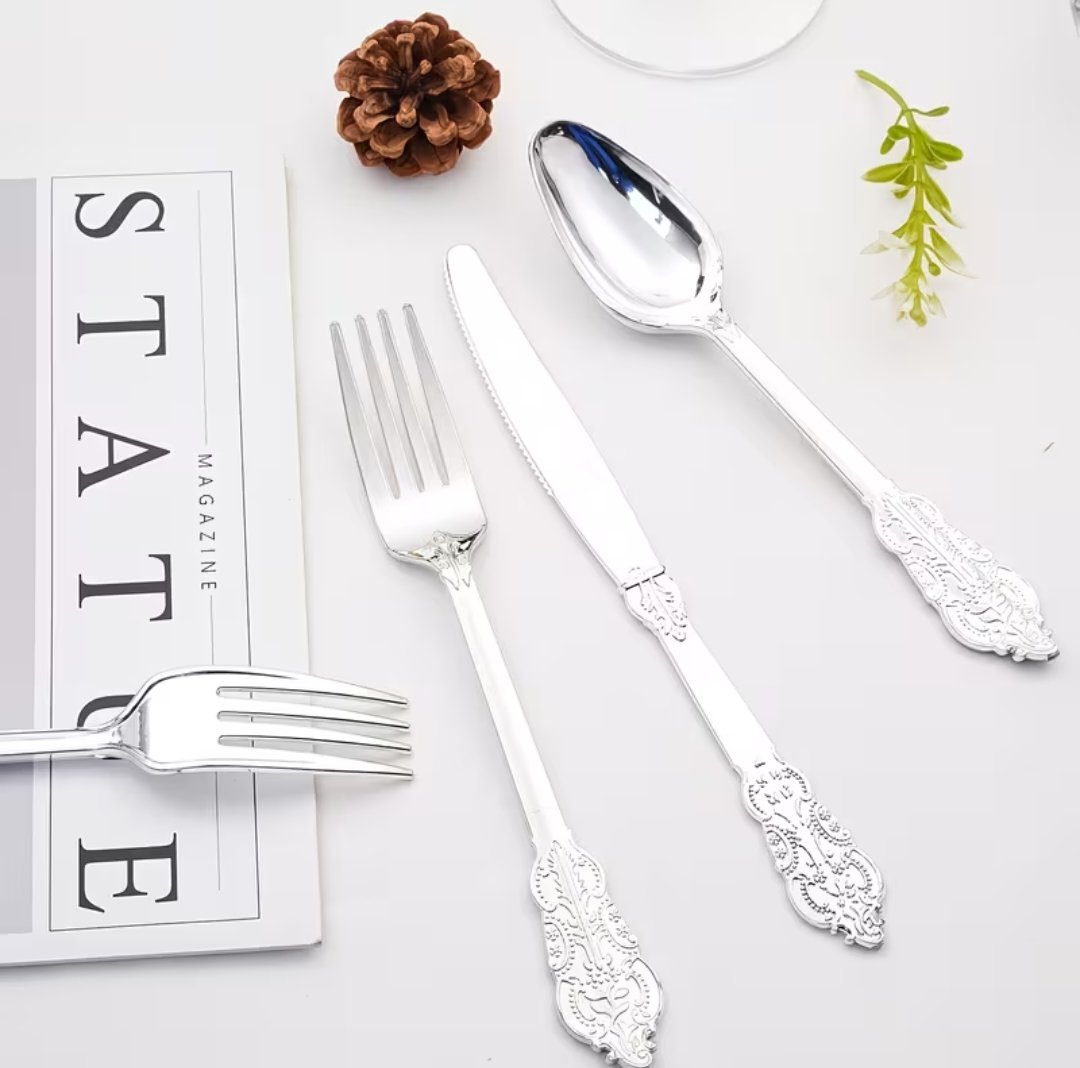 20pcs Golden Retro Tableware Set - Image 5