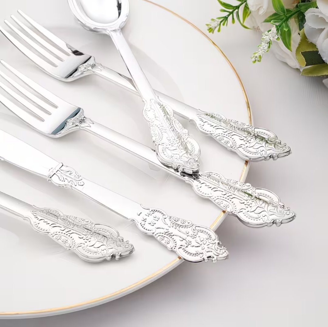 20pcs Golden Retro Tableware Set - Image 6