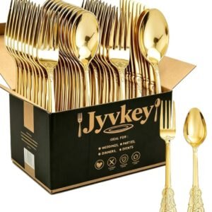 20pcs Golden Retro Tableware Set