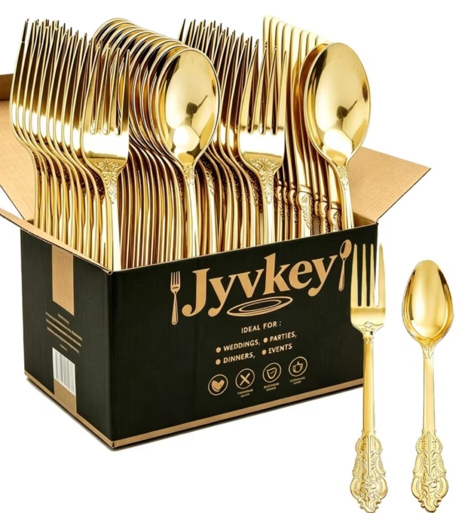 20pcs Golden Retro Tableware Set