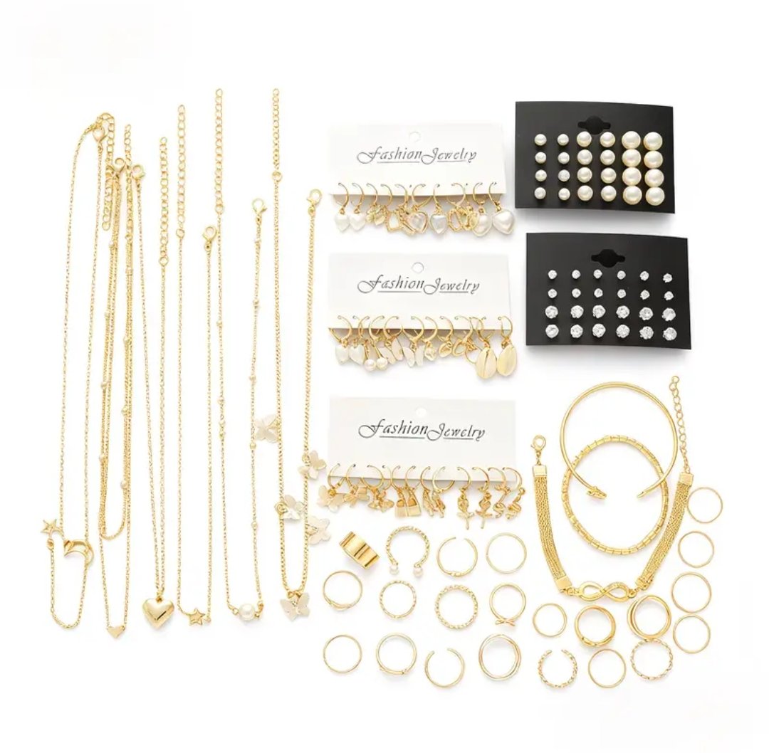 103pcs Fashion Elegant Heart Butterfly Necklace Set with Cubic and Christmas Theme Earrings - Image 5