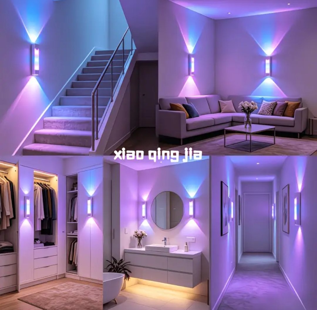 1pc Xiao Qing Jia New Creative RGB Double Cat-Eye Smart LED Light - Image 2
