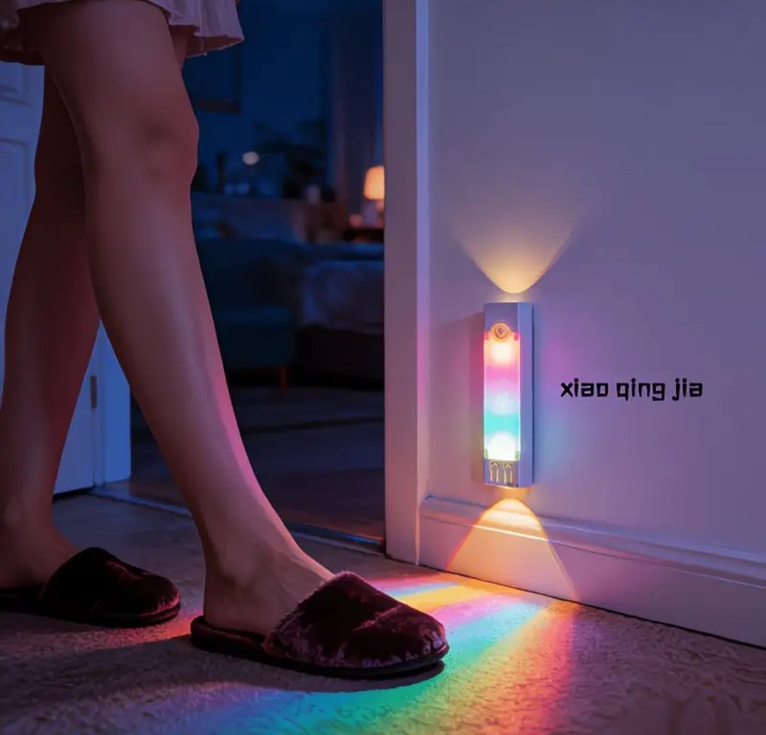 1pc Xiao Qing Jia New Creative RGB Double Cat-Eye Smart LED Light - Image 5