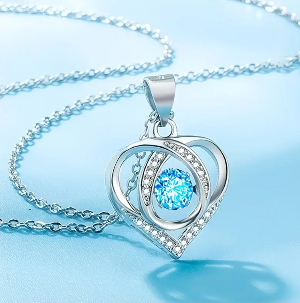 K Plated Necklace with Heart Pendant