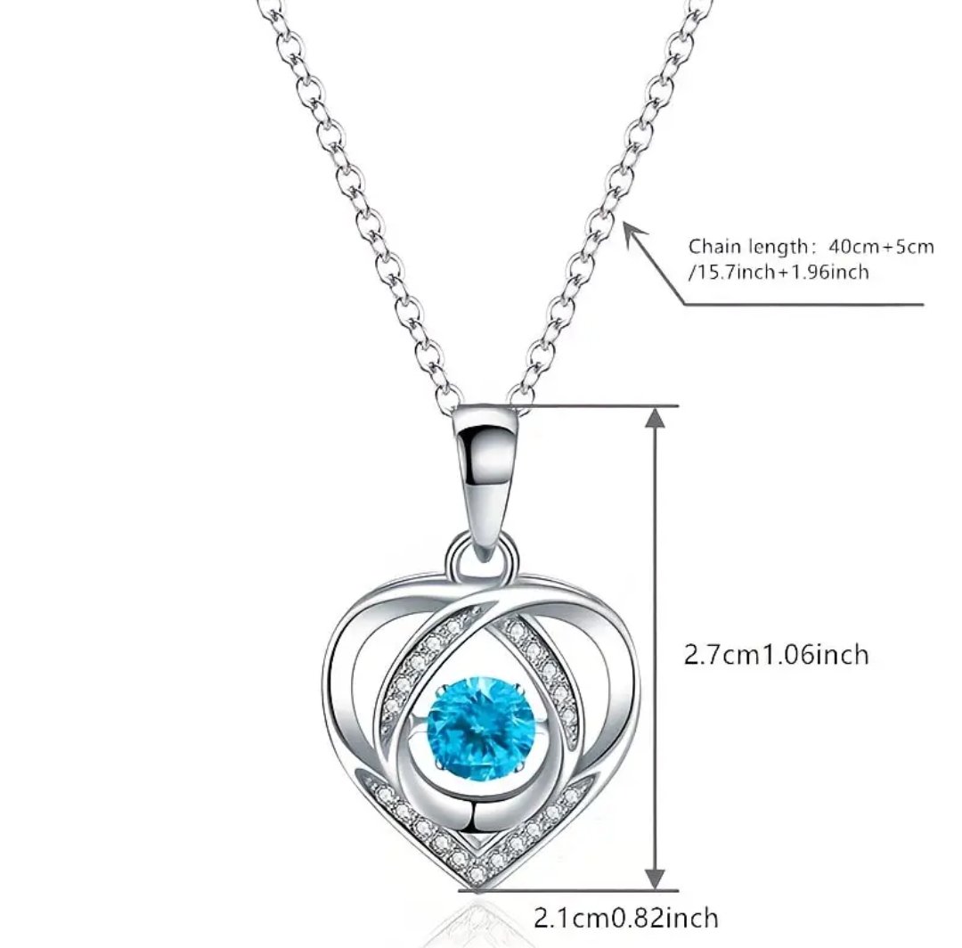 K Plated Necklace with Heart Pendant - Image 4