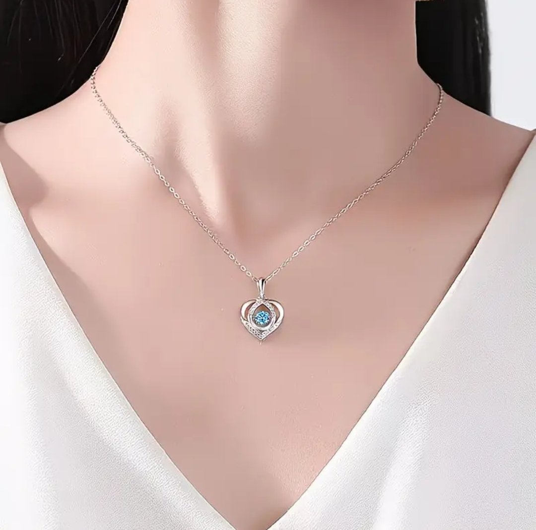 K Plated Necklace with Heart Pendant - Image 5