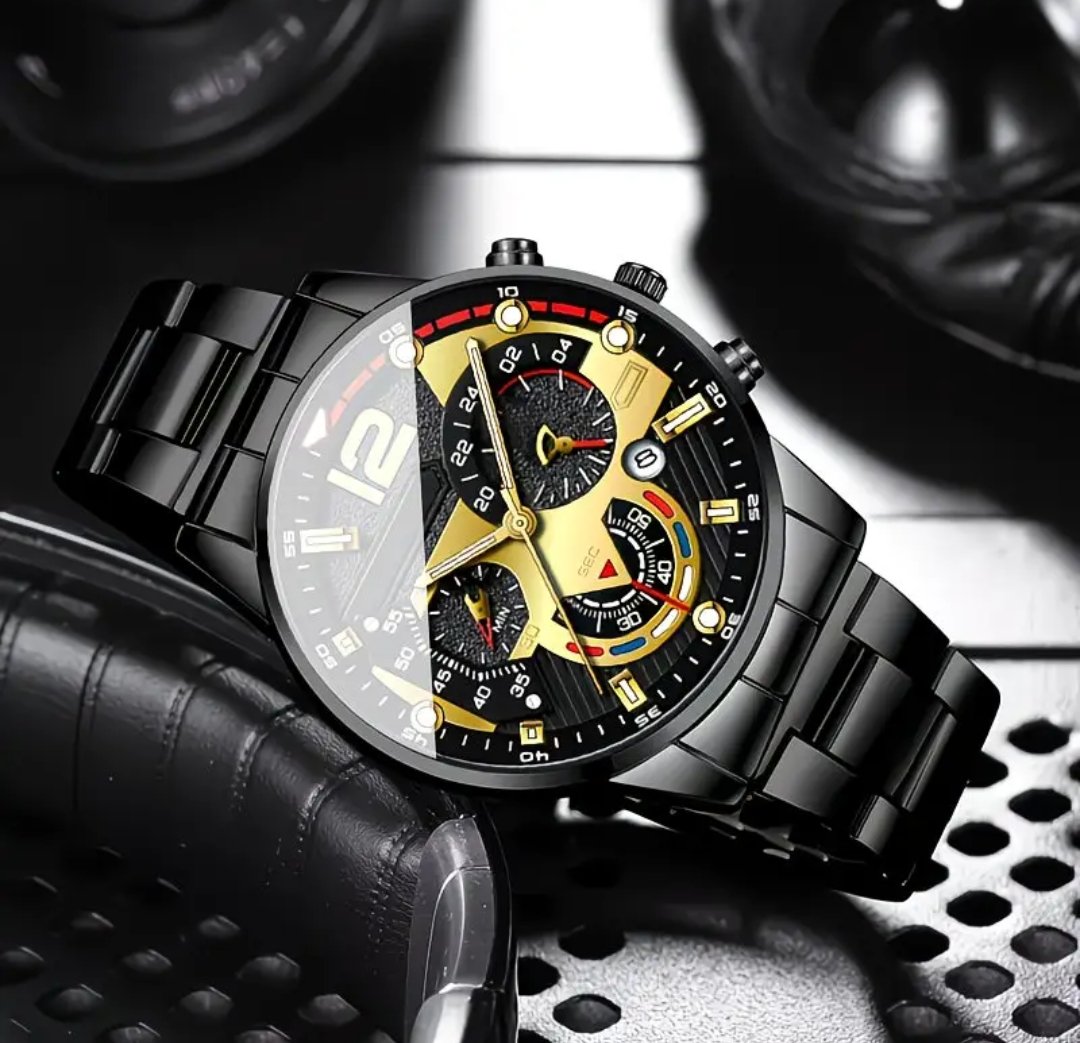 6pcs Men'S Business Fashion Dynamic High-End Men'S Exquisite Versatile Watch Set Suitable for Seasonal - Image 3