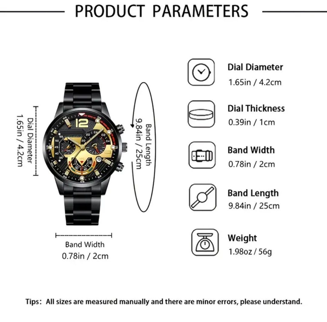 6pcs Men'S Business Fashion Dynamic High-End Men'S Exquisite Versatile Watch Set Suitable for Seasonal - Image 5