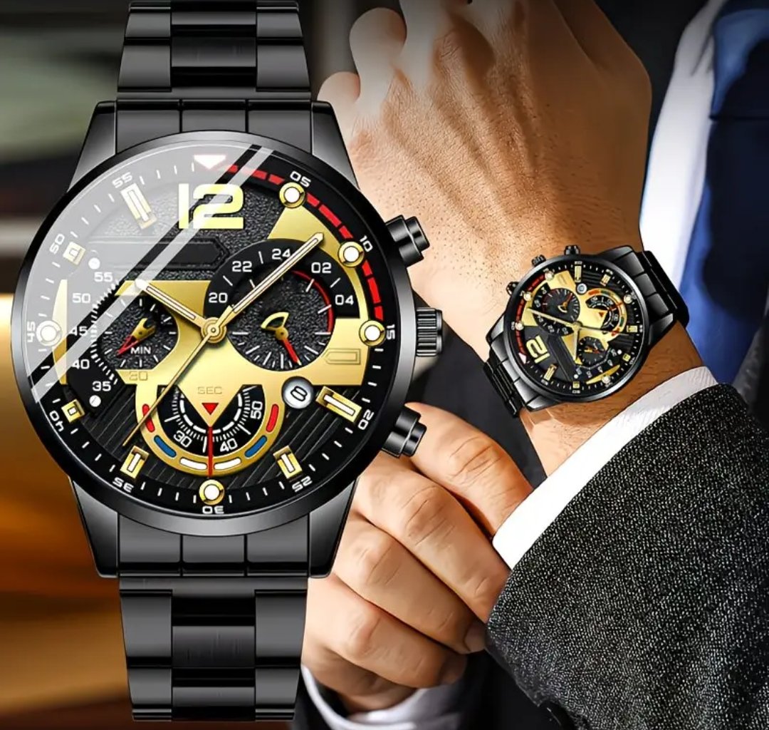 6pcs Men'S Business Fashion Dynamic High-End Men'S Exquisite Versatile Watch Set Suitable for Seasonal - Image 9