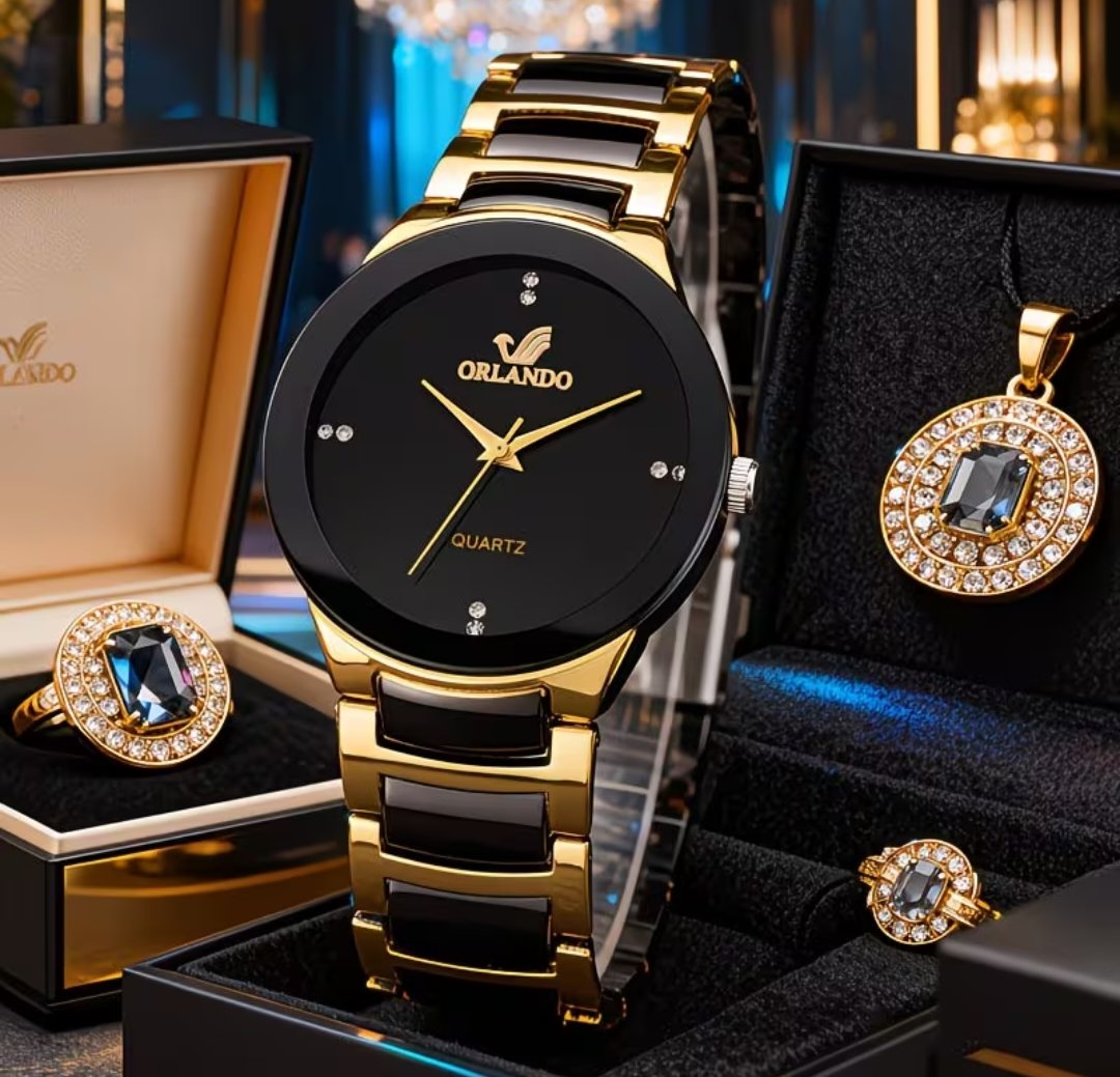 Fashion 2pcs Couple'S Quartz Watch Set - Image 7