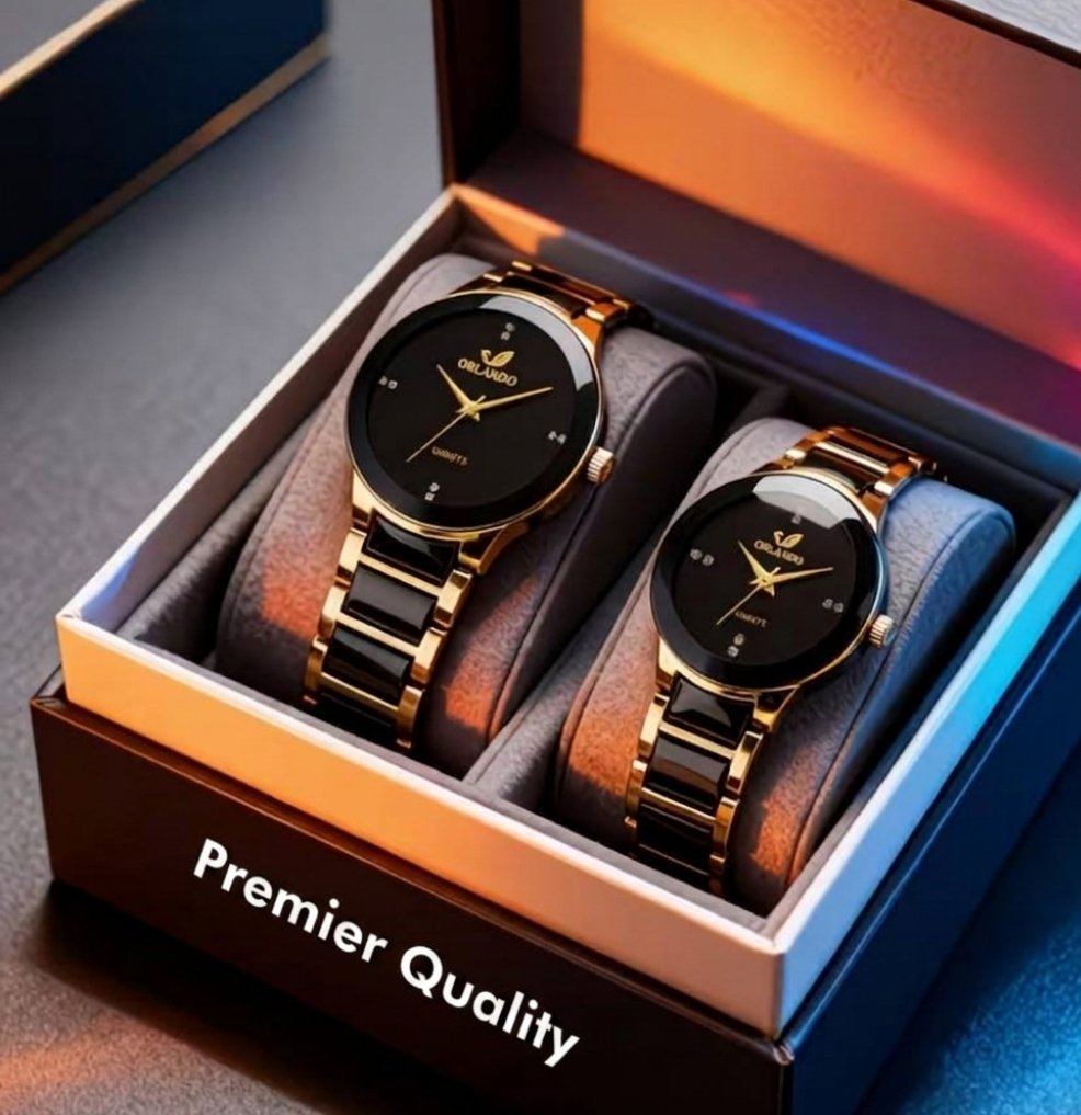 Fashion 2pcs Couple'S Quartz Watch Set - Image 2