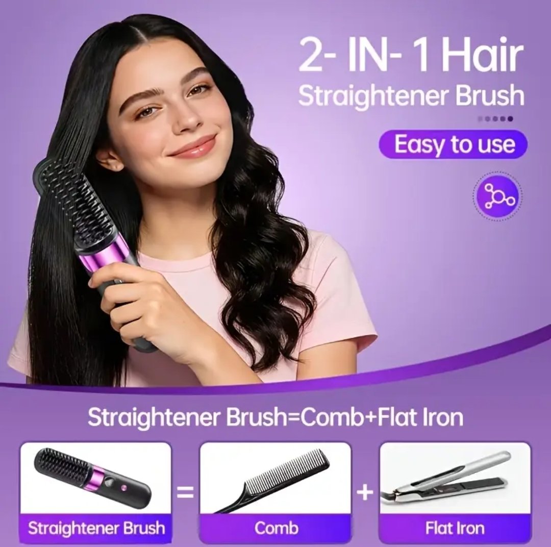 Wireless Bangs Comb, Straight And Curly Hair Dual Use, Fast Heating, Suitable for All Hair Types - Image 2