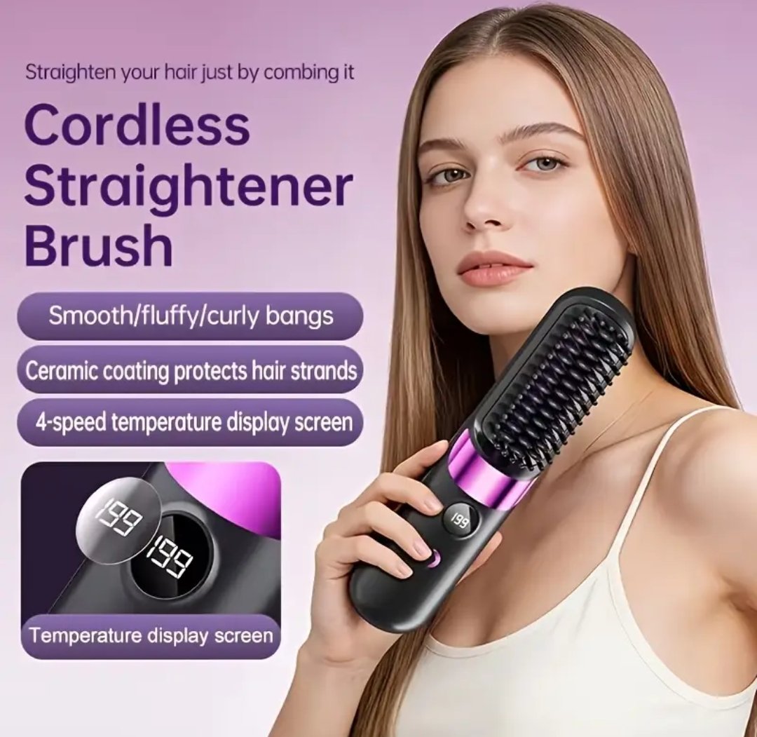 Wireless Bangs Comb, Straight And Curly Hair Dual Use, Fast Heating, Suitable for All Hair Types - Image 5