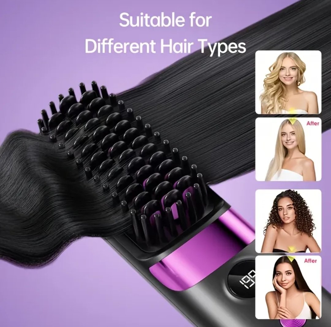 Wireless Bangs Comb, Straight And Curly Hair Dual Use, Fast Heating, Suitable for All Hair Types - Image 6