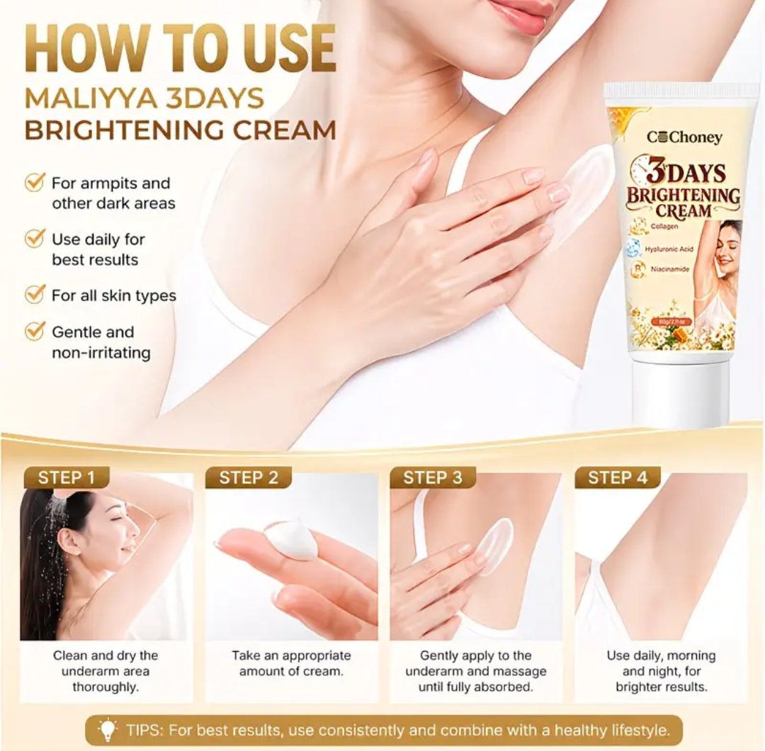 Brightening Body Lotion, Body Cream, Brightening Underarm Skin, Suitable for Underarms - Image 5