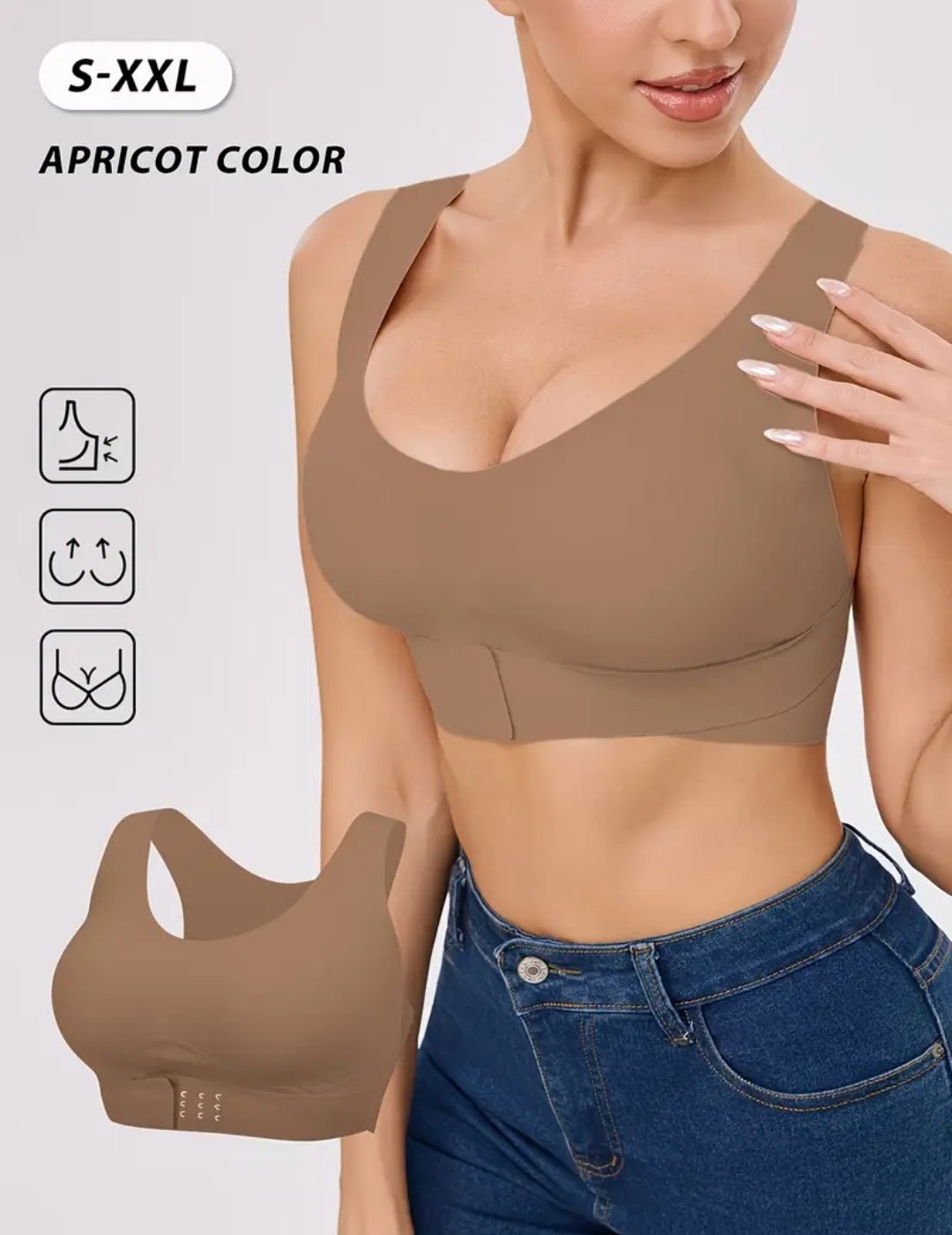 Women's Adjustable Front-Closure Push-Up Bra - Image 8