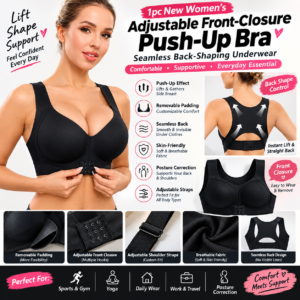 Women's Adjustable Front-Closure Push-Up Bra